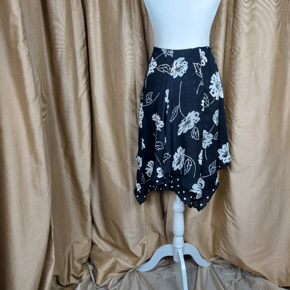 Jones New York 100% silk mix print skirt size 4 - Picture 4 of 9